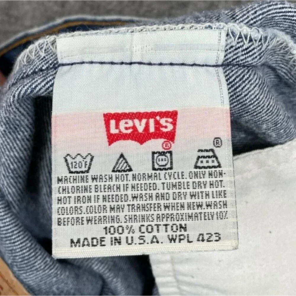 Vintage Levi's 501xx Jeans Mens 34x30 Blue Distressed USA 90s Button Fly Levis